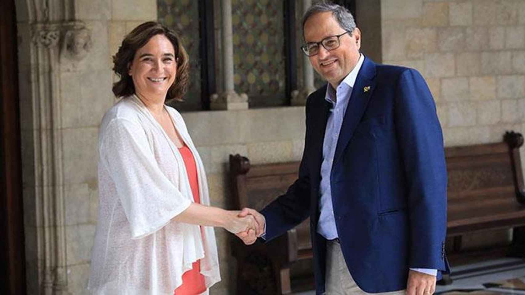 La alcaldesa de Barcelona, Ada Colau, y el presidente de la Generalitat, Quim Torra / GENERALITAT
