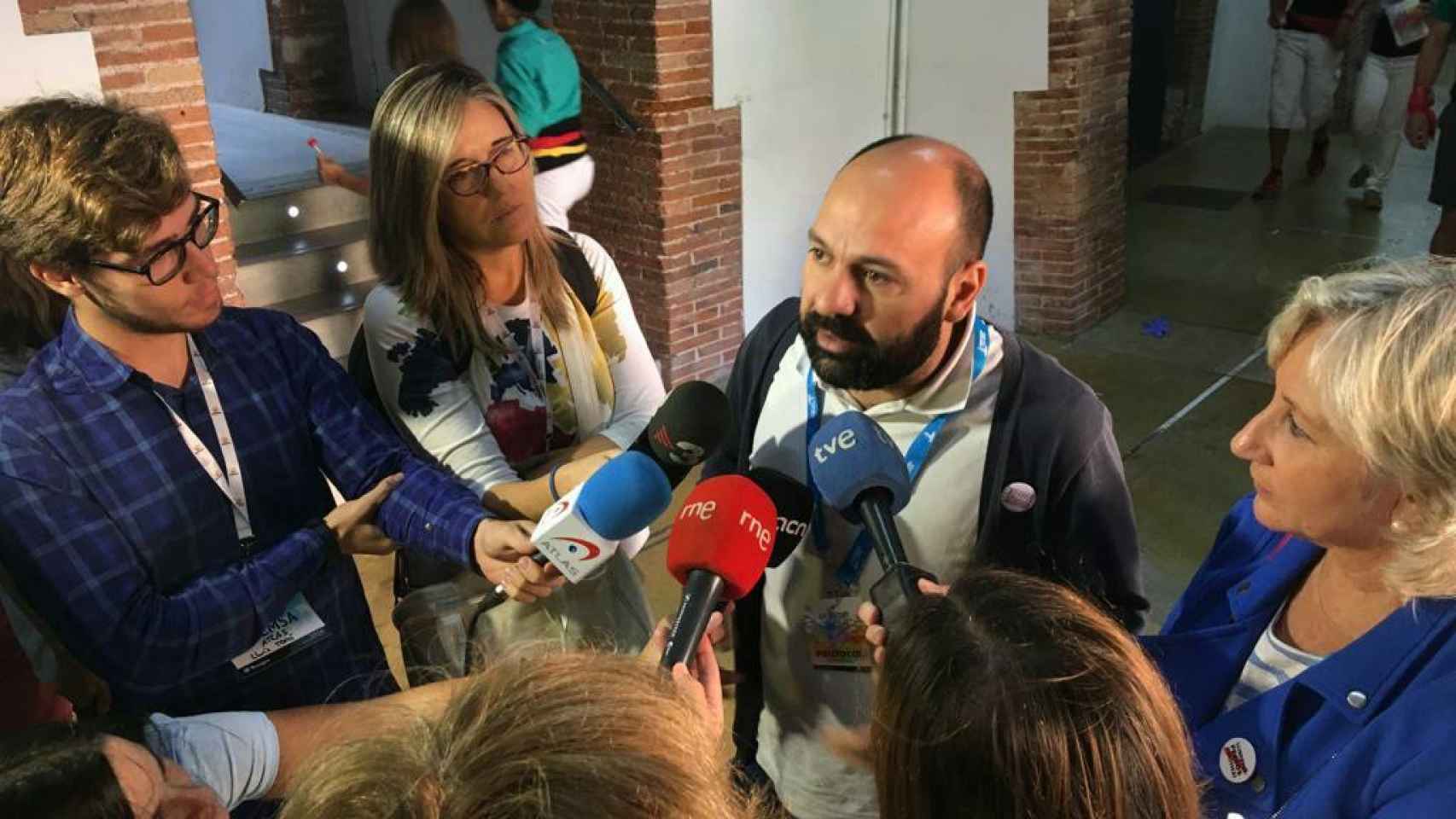Marcel Mauri, vicepresidente de Òmnium, respondió a la ANC tras asistir al concurso de 'castellers' de Tarragona / Òmnium