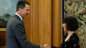 El Rey ha recibido esta mañana a la portavoz de La Marea-Podemos, Alexandra Fernández.