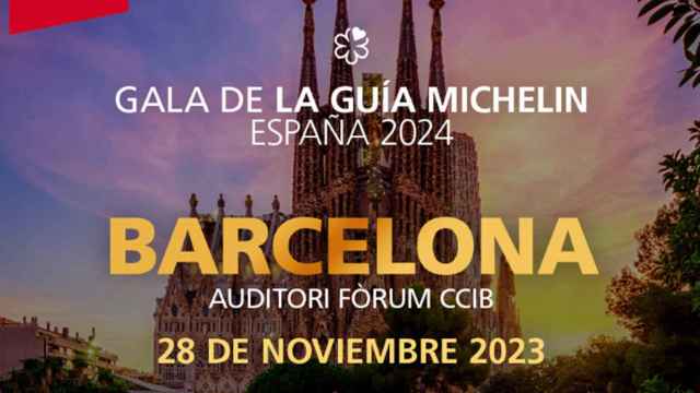 Imagen del anuncio de Barcelona como ciudad que acoge la próxima gala de la guía Michelin / TWITTER