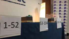 Tres urnas de las elecciones de ACES, celebradas hoyen Barcelona / CG