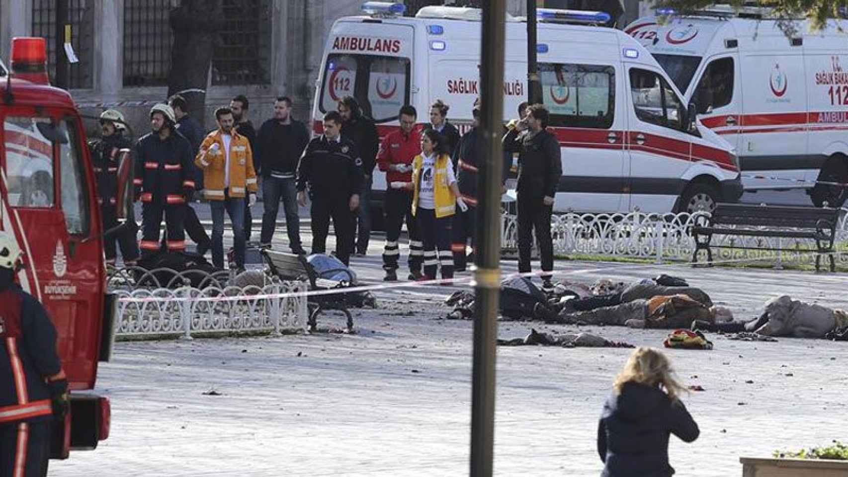 El atentado suicida en Estambul deja al menos diez víctimas mortales.
