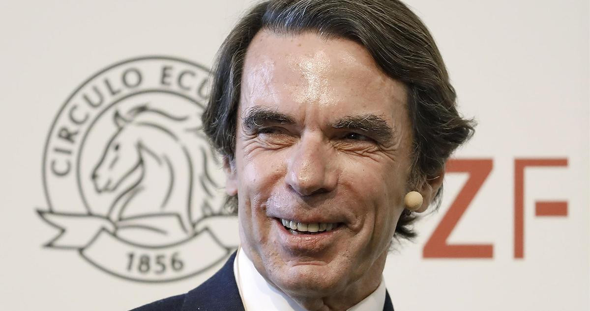 El expresidente del Gobierno José María Aznar en el Círculo Ecuestre de Barcelona / EFE