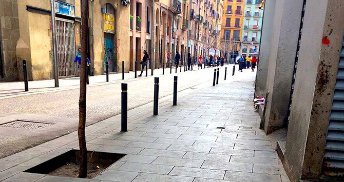 La calle d'En Robador de Barcelona, el día de la huelga de prostitutas / CG