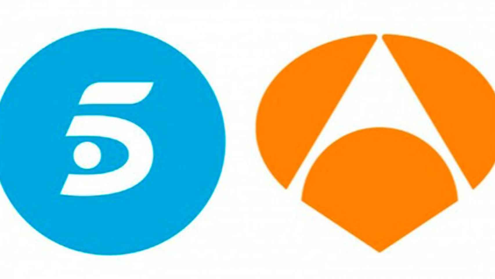 Logos de Telecinco y Antena 3