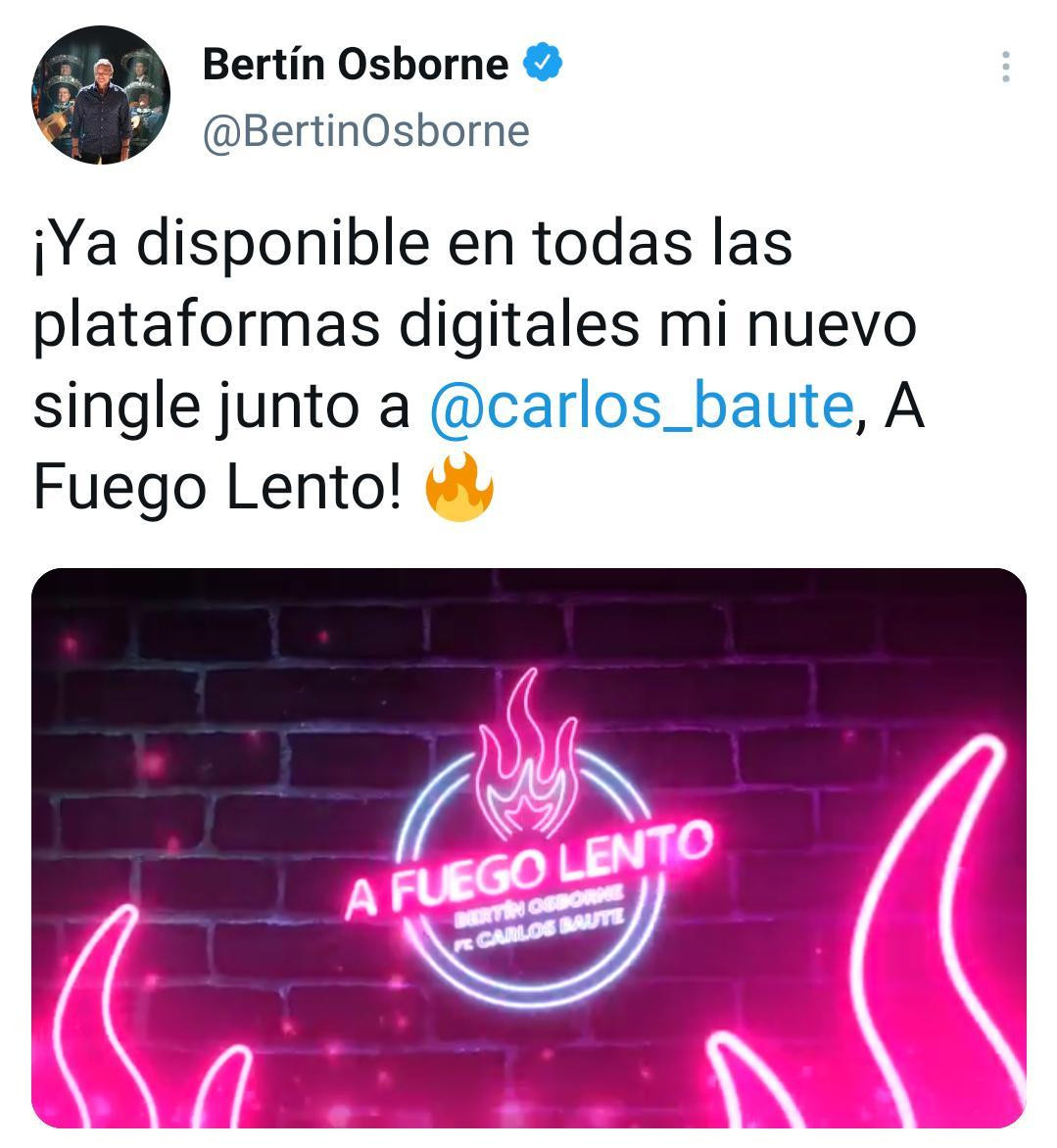 Mensaje de Bertín Osborne / TWITTER