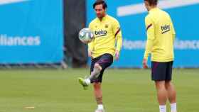 Leo Messi durante un entrenamiento /FCB