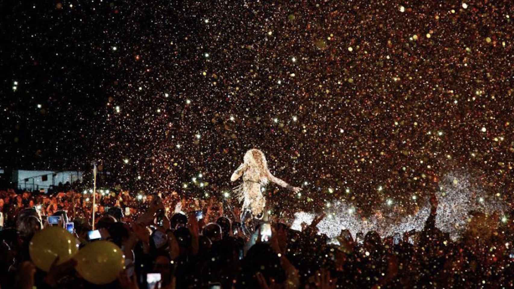 Una foto de Shakira durante su concierto en Chile / Instagram