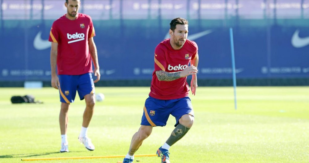 Leo Messi en un entrenamiento de pretemporada con el Barça / FC Barcelona