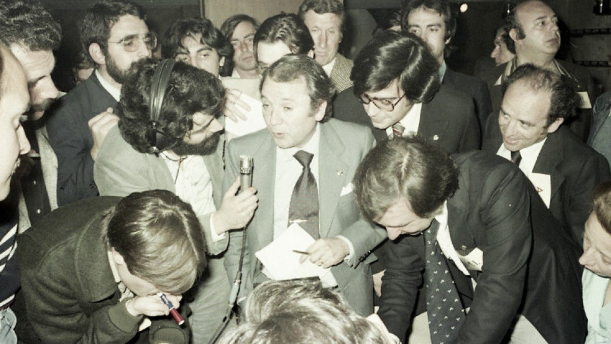 Josep Lluís Núñez, tras ganar las elecciones de 1978 / EFE