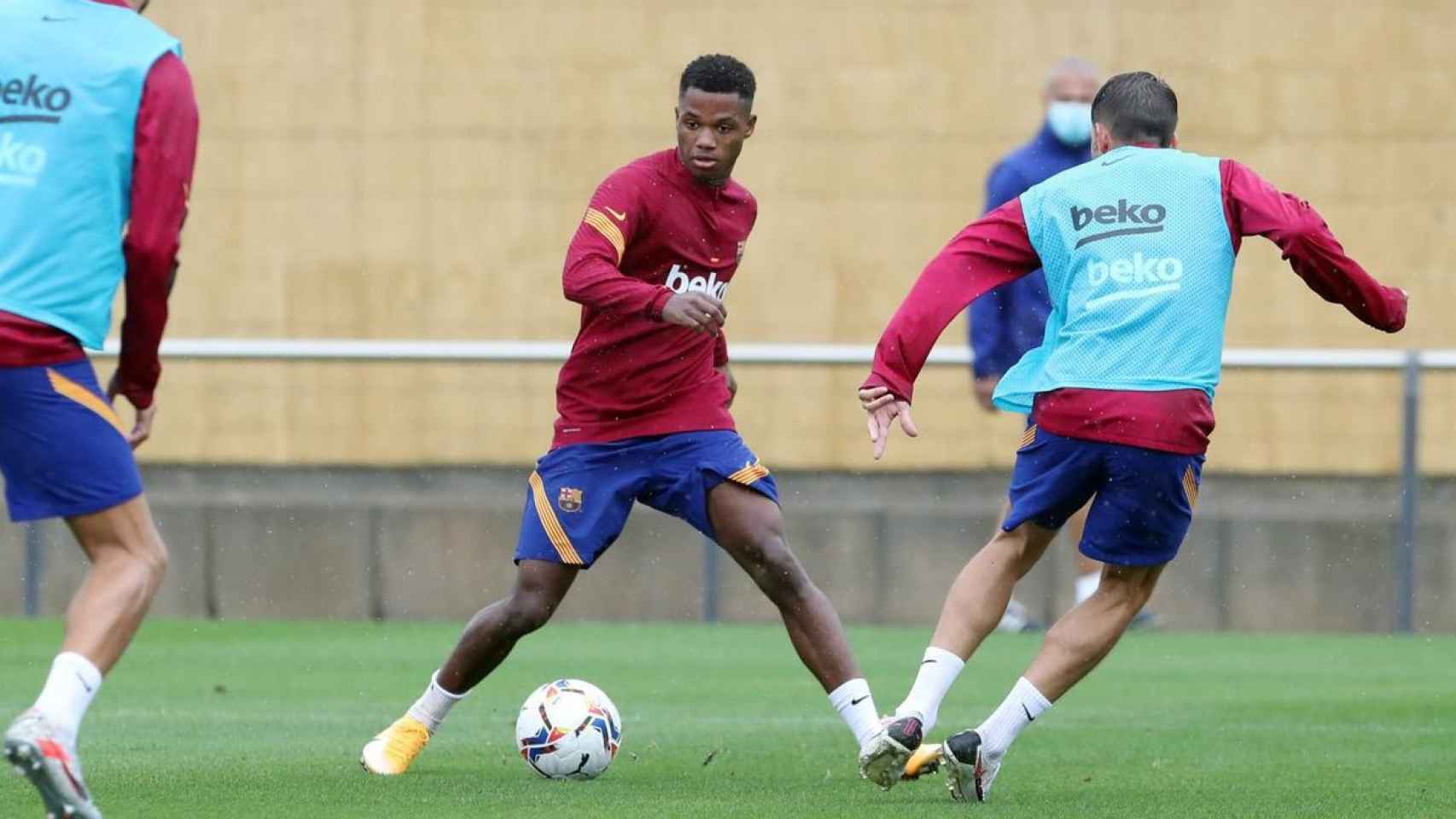 Ansu Fati en un entrenamiento del Barça durante la pretemporada / FC Barcelona