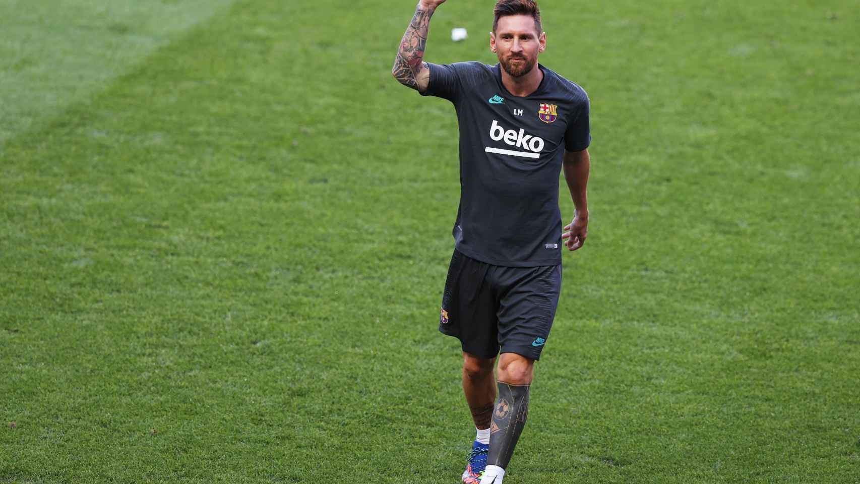 Leo Messi, entrenando en el Estadio Da Luz | EFE
