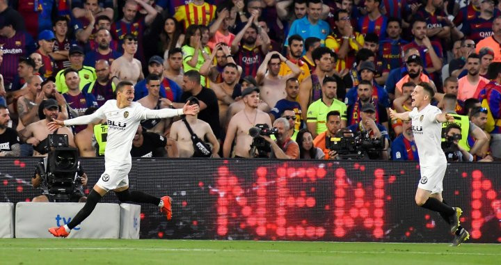 Una foto de Rodrigo celebrando su gol en la final de la Copa del Rey /EFE