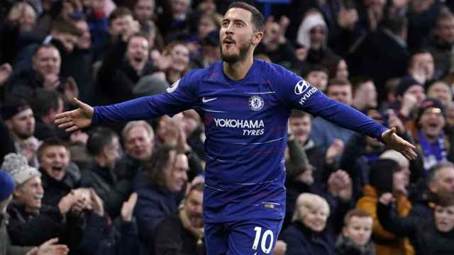 Eden Hazard celebra su gol ante el Huddersfield / EFE