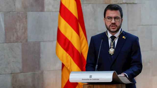 Pere Aragonès (ERC), durante su investidura como presidente de la Generalitat / EFE