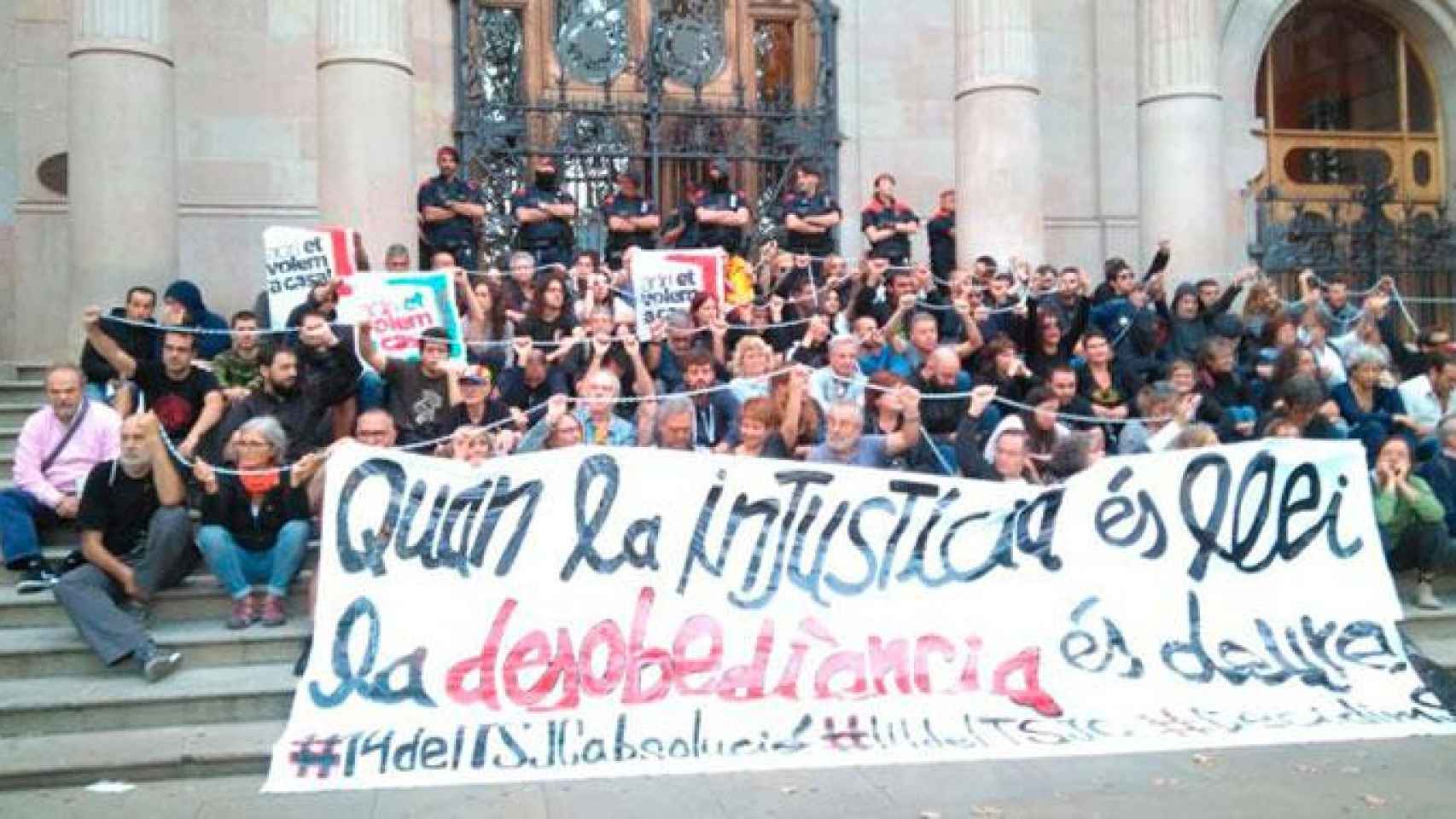 Miembros de los CDR ante el Tribunal Superior de Justicia de Cataluña / TWITTER