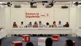 Pedro Sánchez en la reunión de la comisión ejecutiva del PSOE de hoy / EUROPA PRESS