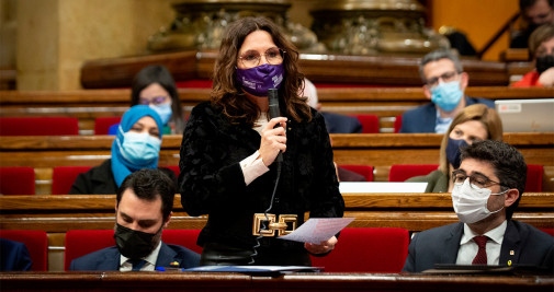 La consejera de Presidencia, Laura Vilagrà, en una intervención en el Parlament / DAVID ZORRAKINO - EUROPA PRESS