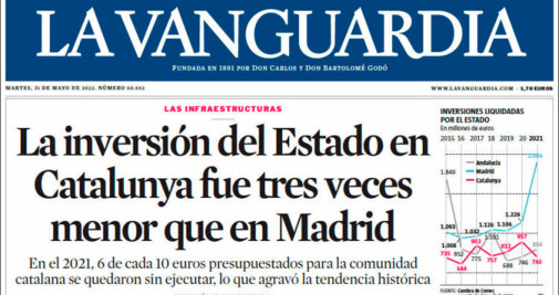 Portada de 'La Vanguardia' del 31 de mayo de 2022 / KIOSKO.NET