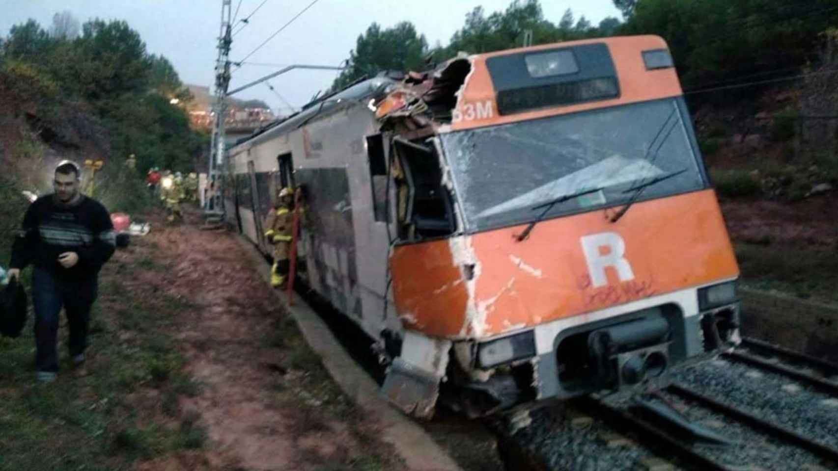 Accidente de tren en Vacarisses en 2018 / EFE