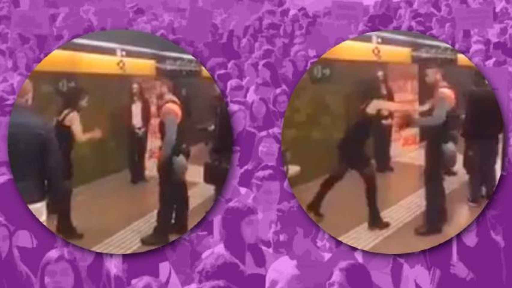 Una mujer agrede a un vigilante de seguridad del metro de Barcelona
