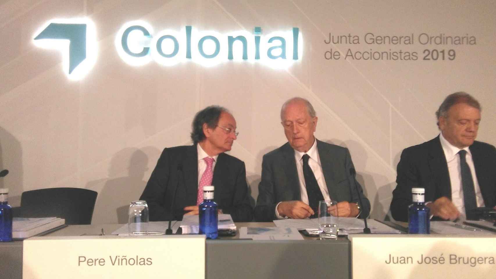 El consejero delegado de Colonial, Pere Viñolas (izq.), y el presidente de la compañía, Juan José Brugera / EP