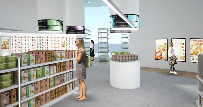 Muestra de cómo sería el SuperLab, el supermercado del futuro / CG