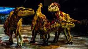 Dinosaurios durante una actuación / CAMINANDO ENTRE DINOSAURIOS