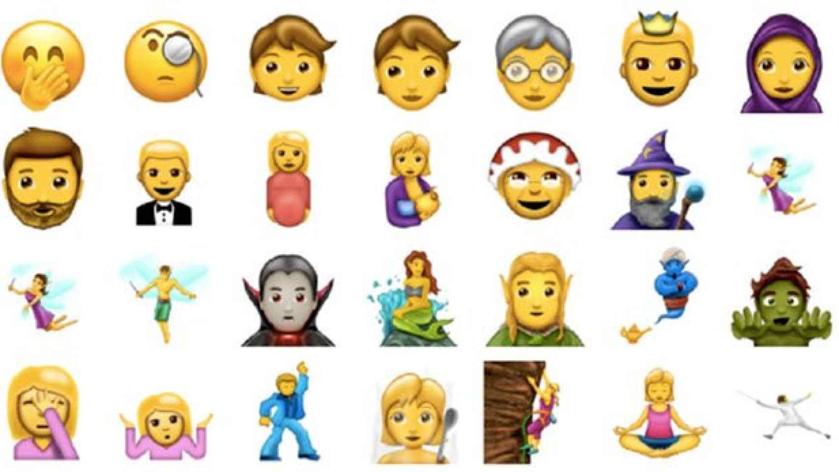 Algunos de los nuevos 'emojis' que estarán en desarrollo hasta el 30 de junio / CG