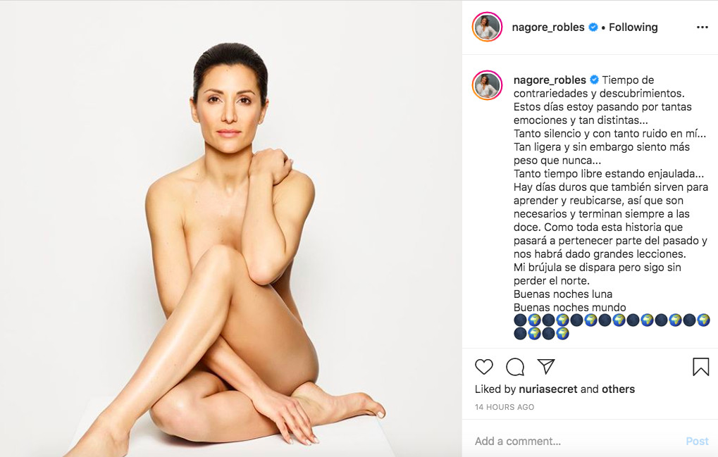 Nagore Robles se desnuda en sus redes sociales / INSTAGRAM