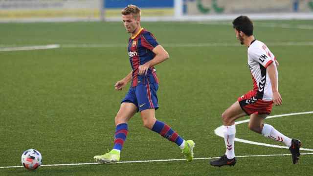 Arnau Comas del Barça B en l'Hospitalet / FC BARCELONA