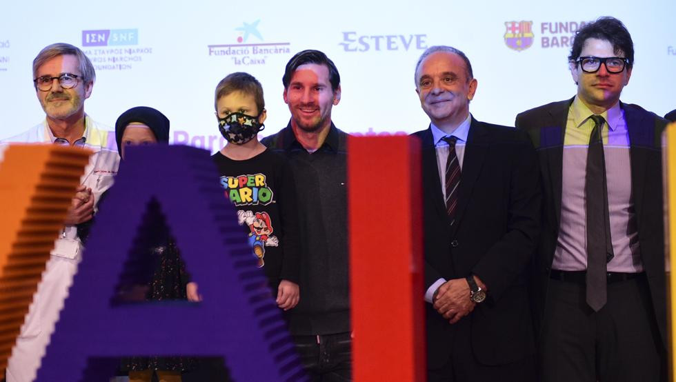 Messi en un acto de su fundación en el Hospital Sant Joan de Déu / EFE