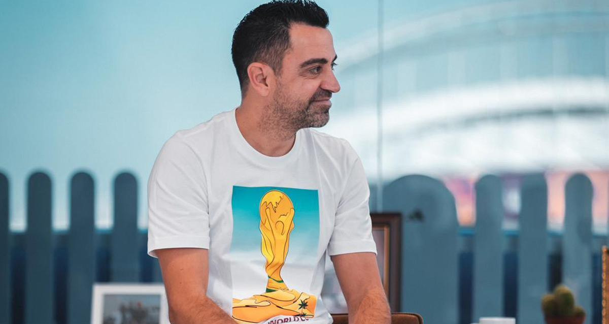 Xavi Hernández, en un acto con Adidas, durante la Copa del Mundo / REDES