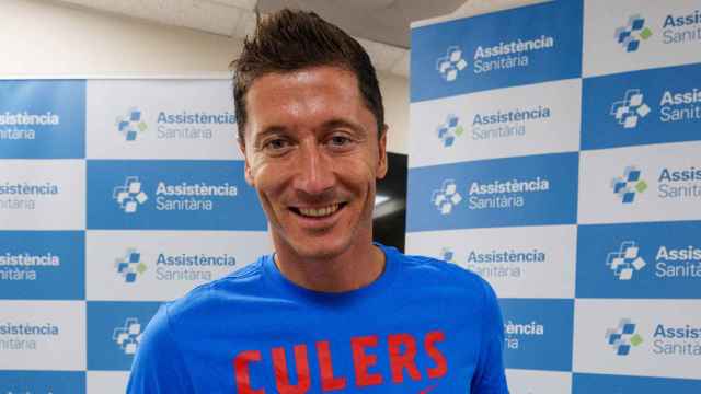 Robert Lewandowski, tras superar la revisión médica con el Barça en Miami / FCB