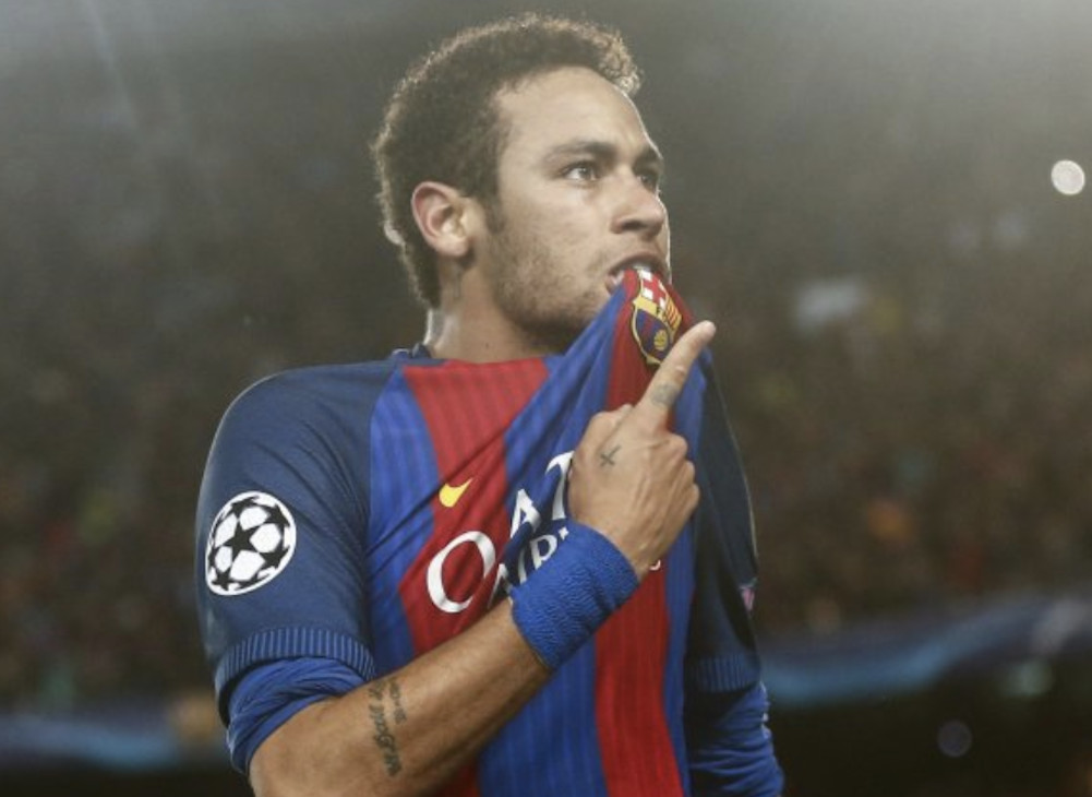 Una foto de Neymar Jr. celebrando un gol con el Barça / Twitter