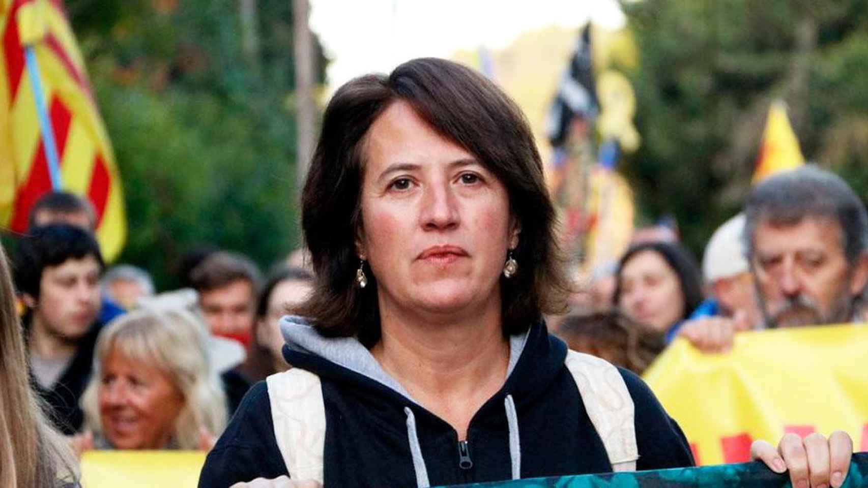 Imagen de Elisenda Paluzie, presidenta de la Assemblea Nacional Catalana (ANC), en una manifestación / EFE