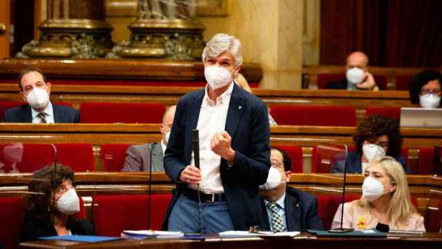 Josep Maria Argimon, consejero catalán de Salud, en el Parlamento ayer / EP