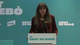 La líder de Junts y presidenta suspendida del Parlament, Laura Borràs, en su intervención en la Jornada Municipalista de Junts en Terres de L'Ebre, en Amposta / JUNTS