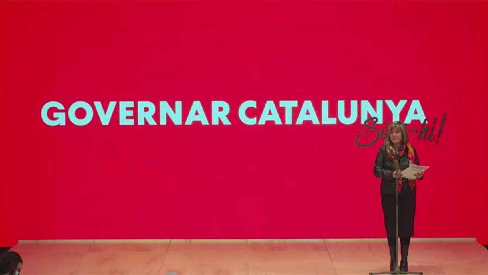 La presidenta del PSC, Nuria Marín, presenta el lema del congreso extraordinario del PSC