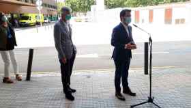 El consejero de Salud, Josep Maria Argimon (i), y el presidente de la Generalitat, Pere Aragonès (d) / EUROPA PRESS