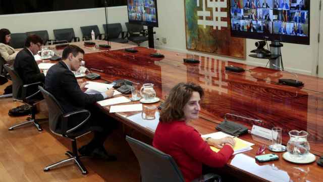 El presidente del Gobierno, Pedro Sánchez, durante la conferencia con los presidentes autonómicos / EFE