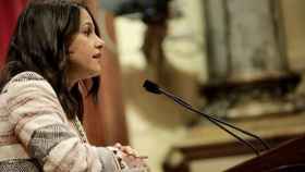 La líder catalana de Ciudadanos, Inés Arrimadas, en el Parlament / CG