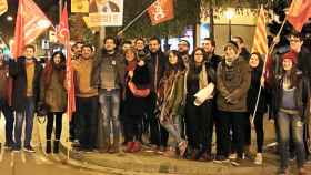 Las juventudes socialistas se reunieron en L'Hospitalet de Llobregat para apoyar a los compañeros agredidos