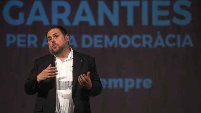 El vicepresidente de la Generalitat, Oriol Junqueras, en un acto de la ANC para explicar el referéndum del 1-O / EFE