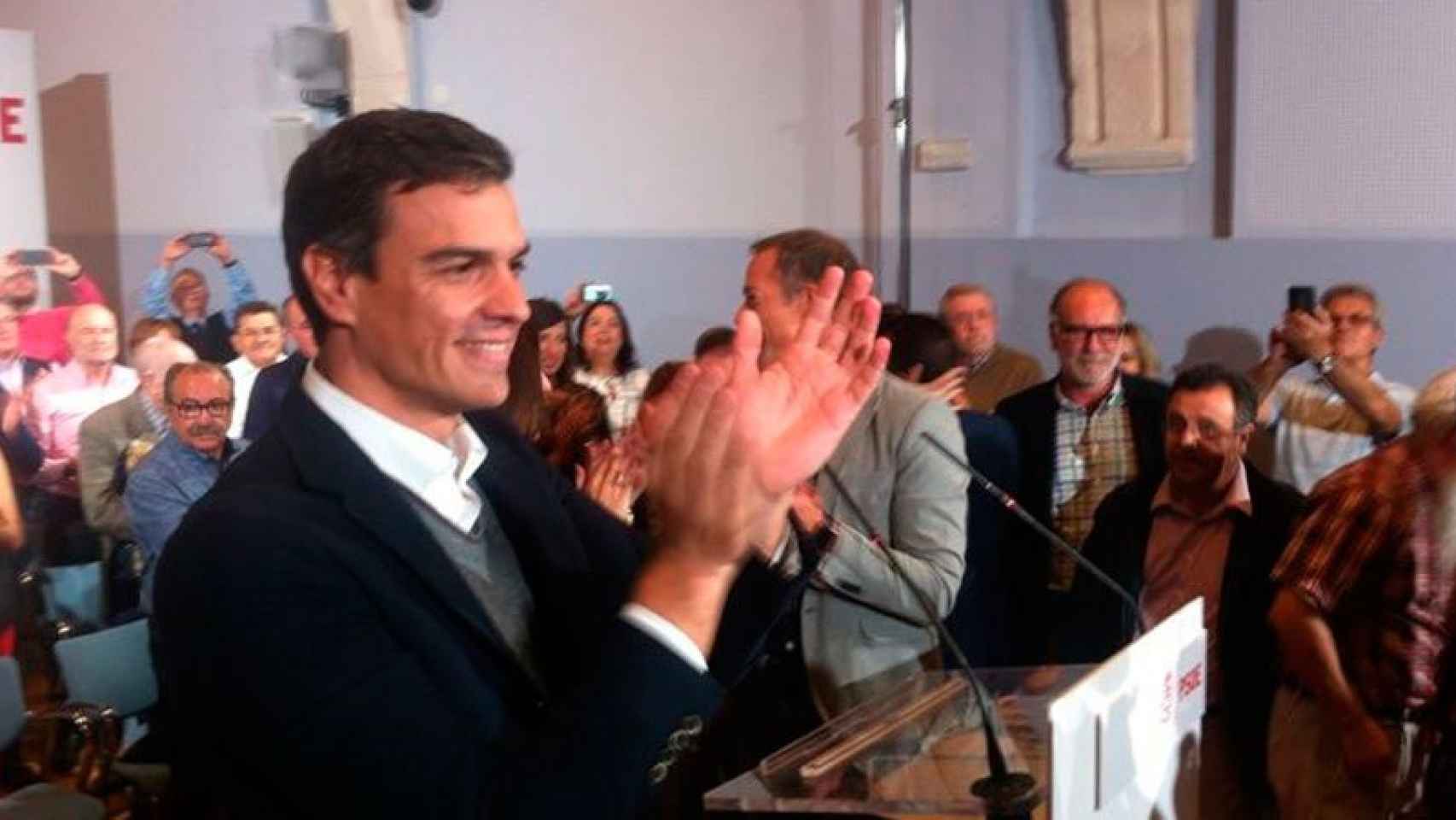 Pedro Sánchez en la presentación de las listas del PSOE por Burgos al Congreso y al Senado.