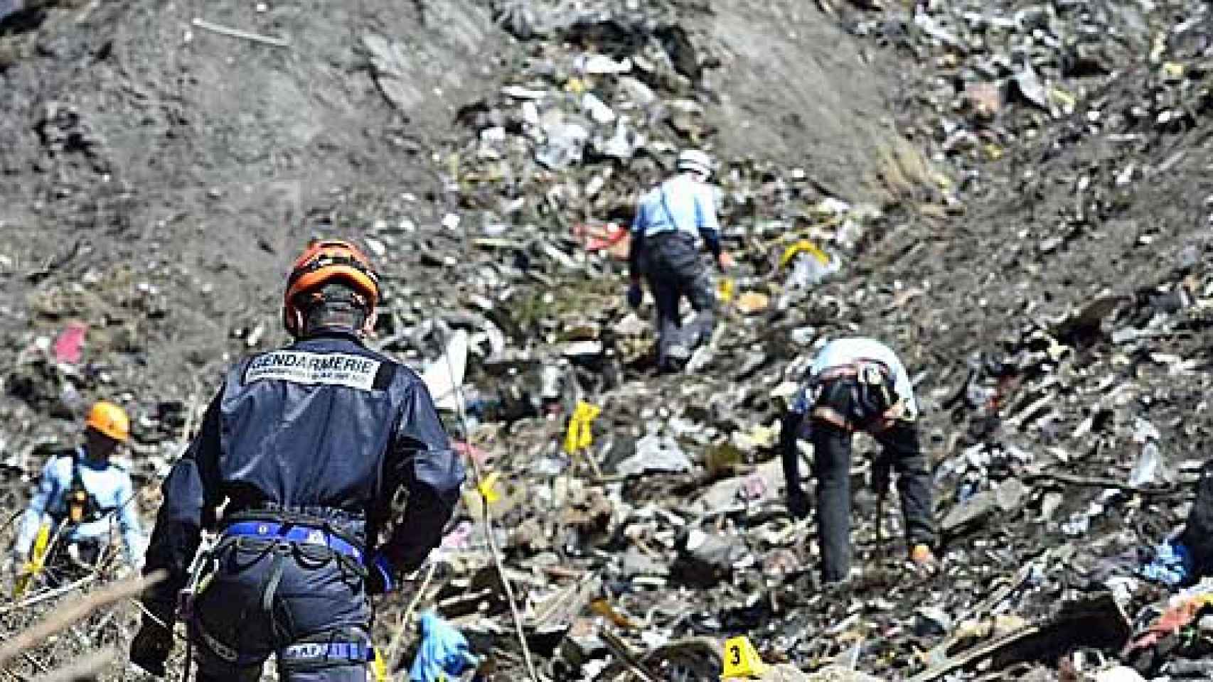 Lugar del accidente del avión de Germanwings en los Alpes con 150 víctimas