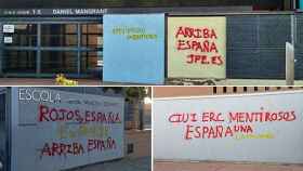 Pintadas falangistas en dos colegios de la zona de Tortosa (Tarragona)