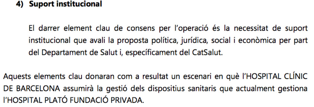 La Consejería de Salud, y más concretamente el CatSalut, avala la propuesta política, jurídica, social y económica de la fusión / CG