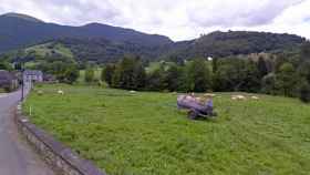 Un prado con vacas en Asque, epicentro del terremoto en los Pirineos que se ha notado en la Vall d'Aran