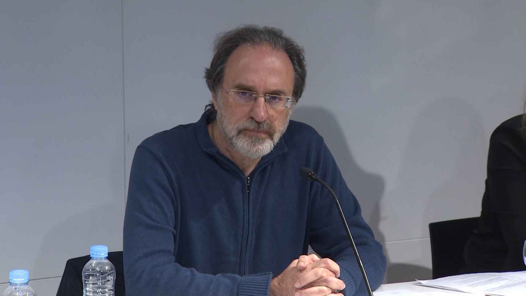 Rafael Puertas, durante la rueda de prensa del día 18 en la que habló del 'caso Intervida'